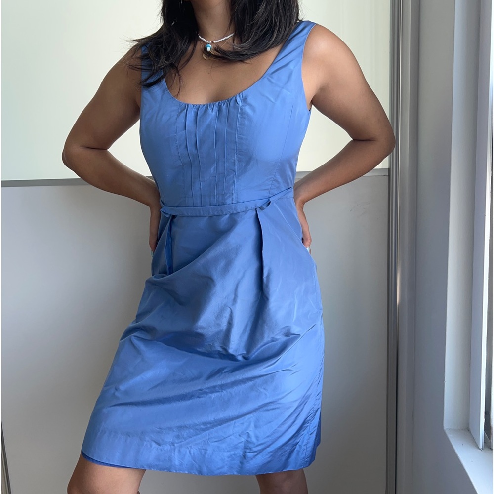 J.Crew 100% Silk BLUE Babydoll Dress Women Sz 6 (and 4) Party Wedding Brunch NWT